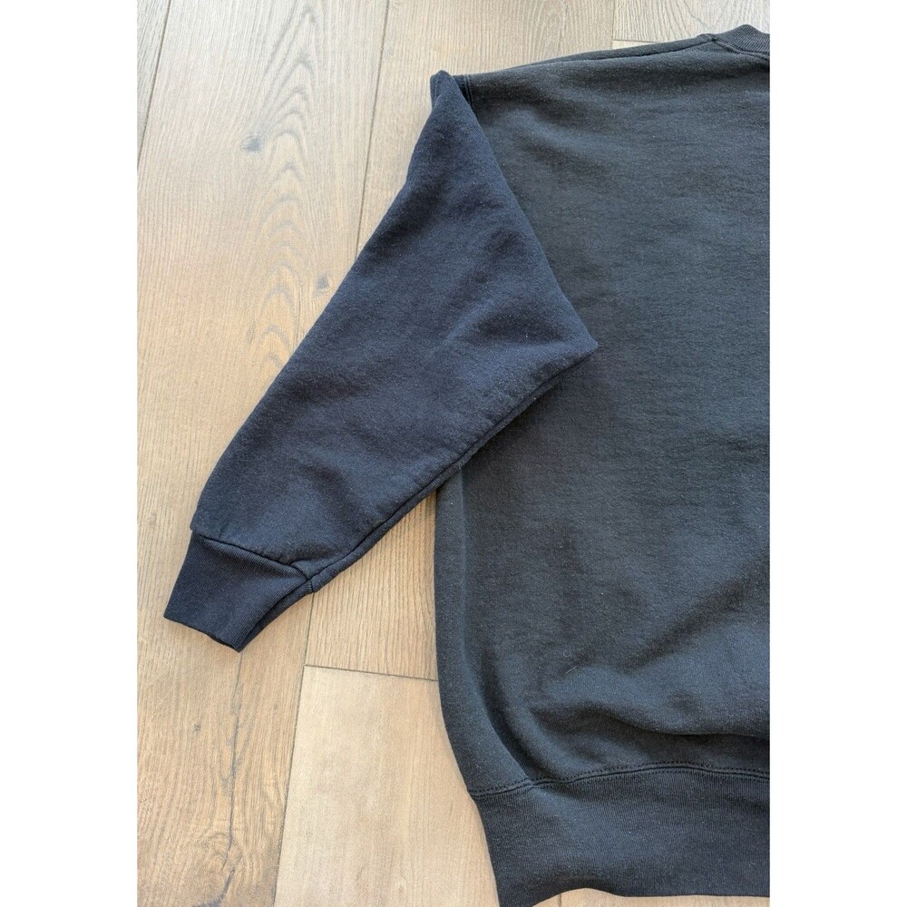 Vintage 90s Guess Georges Marciano Crewneck Sweatshirt XL Black Embroidered USA - Picture 10 of 10